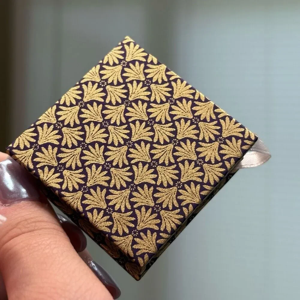 Metallic Gold and Purple Folded Origami Star Ornament Unique
